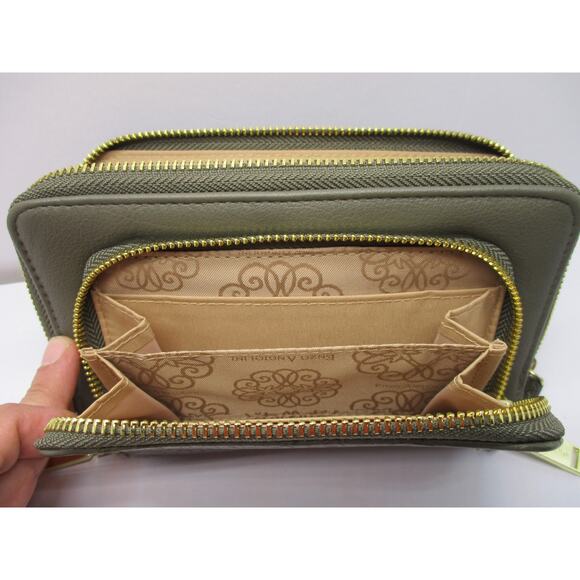 Enzo Angiolini Grey Faux Leather Snakeskin Detail Wallet Clutch - Picture 7 of 9